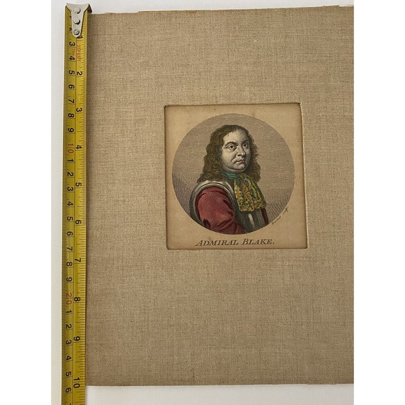 Antique Print-PORTRAIT-ROBERT BLAKE-ADMIRAL-Ravenet-1757-1758 - Picture 5 of 6